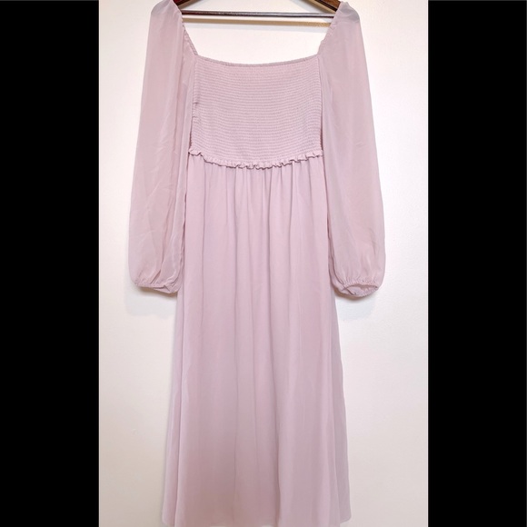aritzia Wilfred Tempest Midi Dress Poetic Pink - Picture 8 of 10